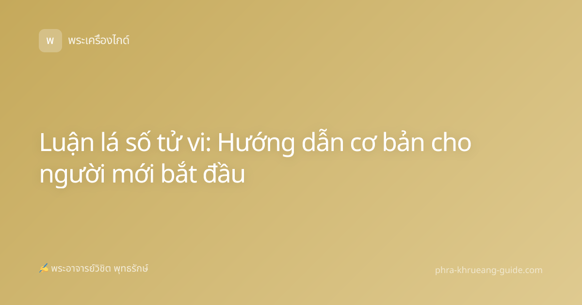 Luận lá số tử vi: Hướng dẫn cơ bản cho người mới bắt đầu