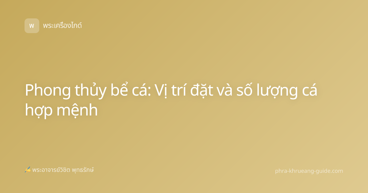 Phong thủy bể cá: Vị trí đặt và số lượng cá hợp mệnh
